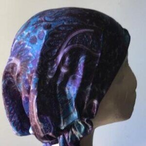 Simple Fashion Cap Purple and Blue Space Paisley